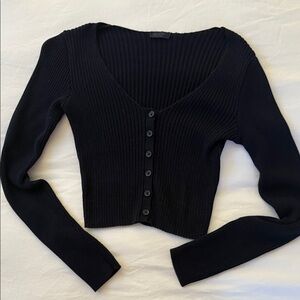 Brandy Melville (John Galt) Navy Ribbed Cardigan